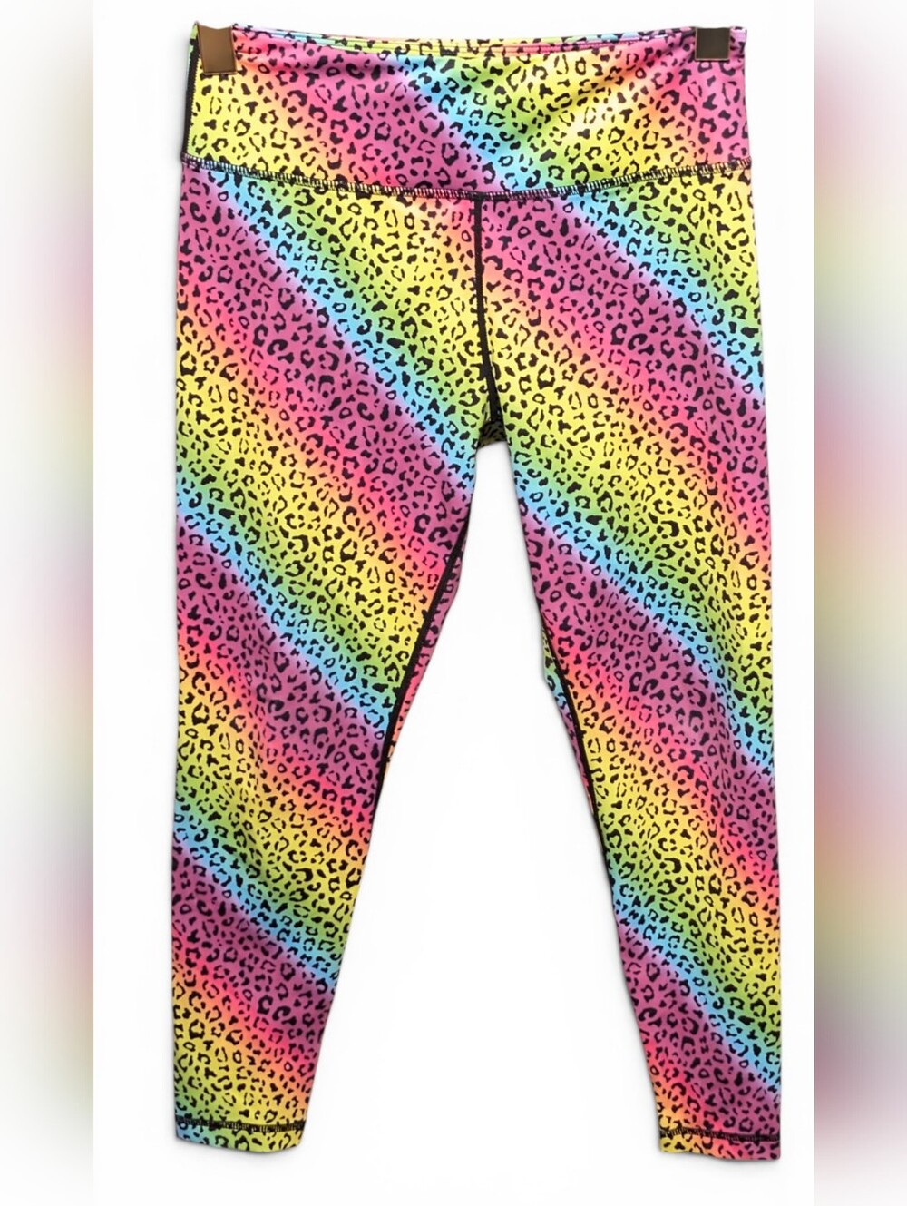 ​🌈 🐆 ZYIA Active Rainbow Leopard Leggings Size 10-11 Girls 🐆 🌈